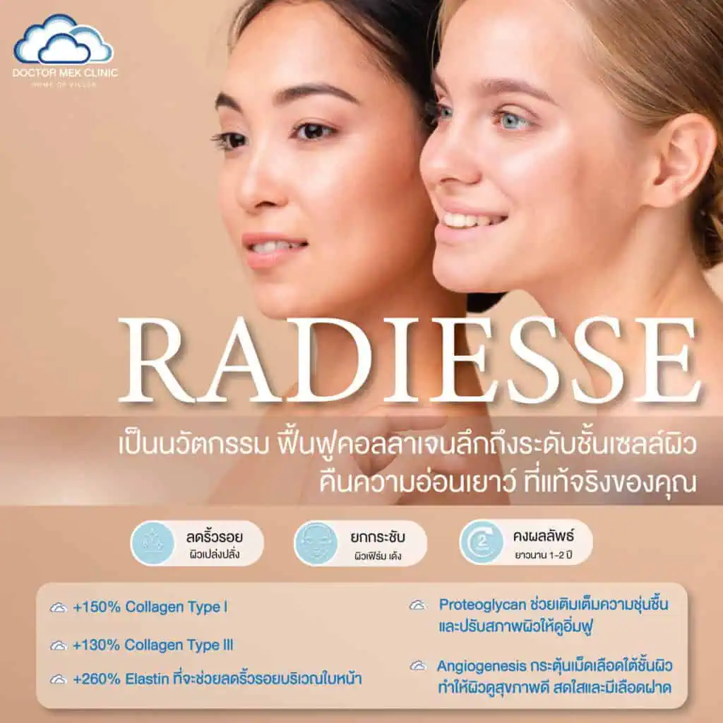 Radiesse มาพร้อมกับการฟื้นบำรุงผิวทั้ง 5 ประการ